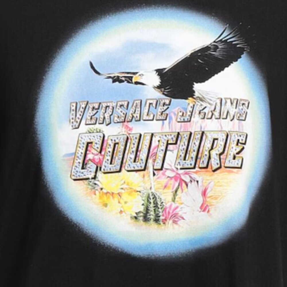 Versace Jeans Couture Black Graphic Tee - Picture 4 of 9